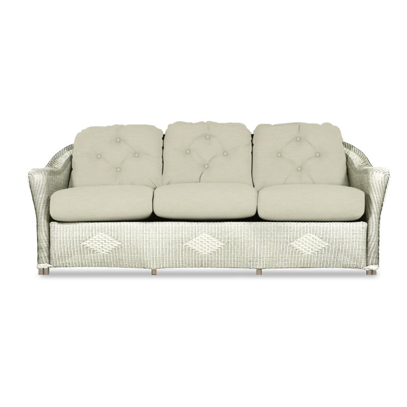 Reflections Outdoor 3 - Seat Patio Sofa, Ivory, Demo Stone