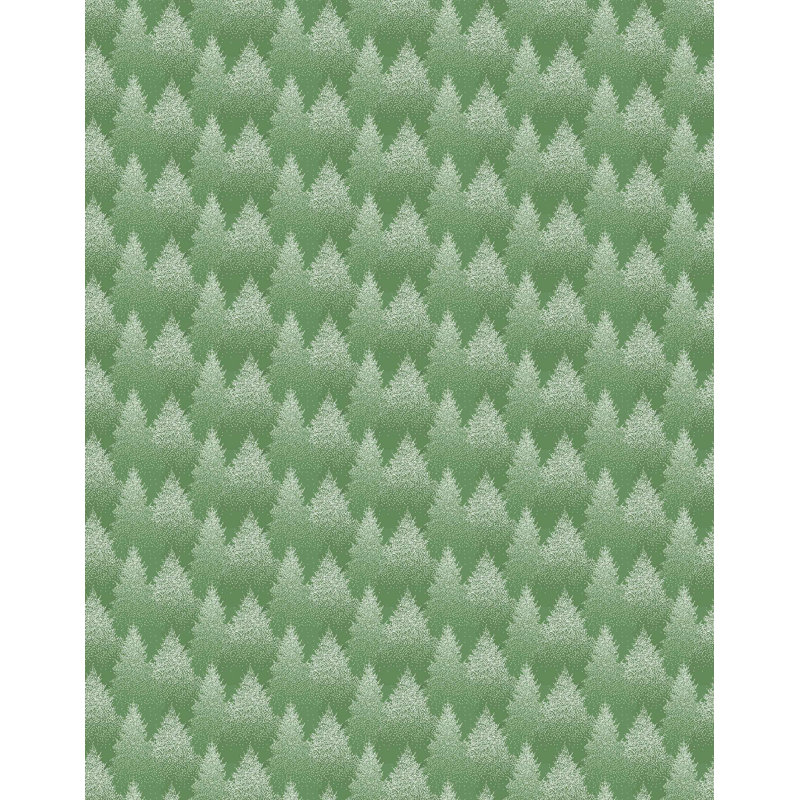 7m x 75cm Matte Dotwork Forest Wallpaper Roll, Green