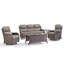 Ensemble 5 pièces de canapé de patio et de chaises pivotantes en osier avec table basse-1184726097-1184726102