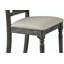 Chaise d'appoint en lin brun clair et gris vieilli, ensemble de 2