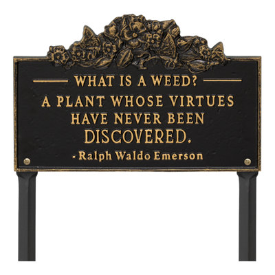 What is a Weed Garden Lawn Plaque