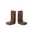 Chocolate Marble Duo Bookends Hand‑Carved Accent