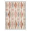 Tapis ivoire / rose moderne à motif géométrique performant et antidérapant-26351122