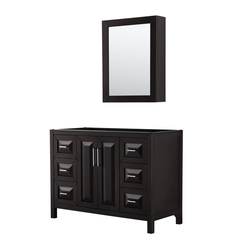 Daria 48'' W Single Vanity, Polished Chrome, White Cultured Marble, White