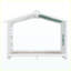 Lit simple simple avec lit gigogne simple et tablettes de rangement latérales, blanc