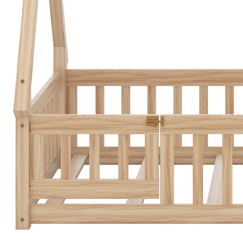 Aggappora Slat Bed, Natural, Twin 1