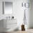 30" Wall Mounted Single Bathroom Vanity with Ceramic Sink-49240140