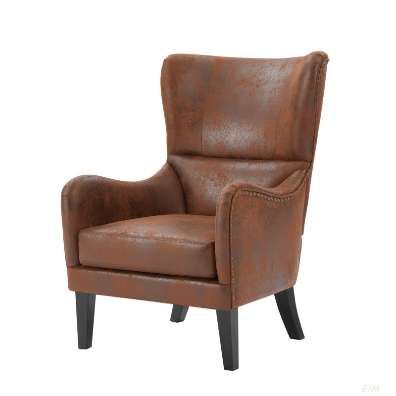 Adetola 27" Wide Polyester Wingback Chair