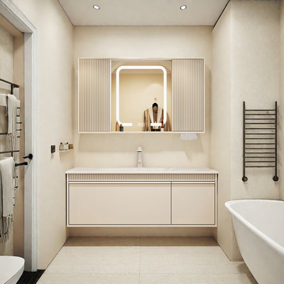 French cream-style bathroom cabinet