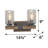 2-Light Indoor Black Walnut Bath or Vanity Light Bar or Wall Mount with Clear Seedy Bubble Glass Cylinder Shades