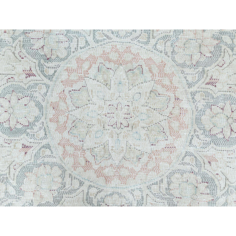 Tapis ivoire noué à la main 9 pi 8 po x 12 pi 10 po Katie-Lea