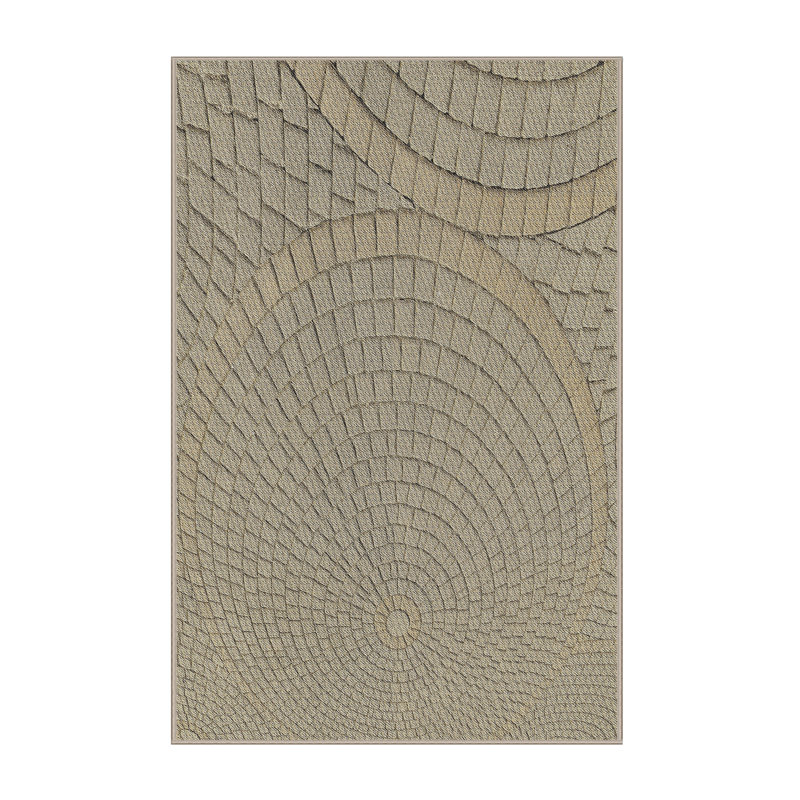 Tapis brun tissé à la machine, Rectangle 6 pi x 9 pi