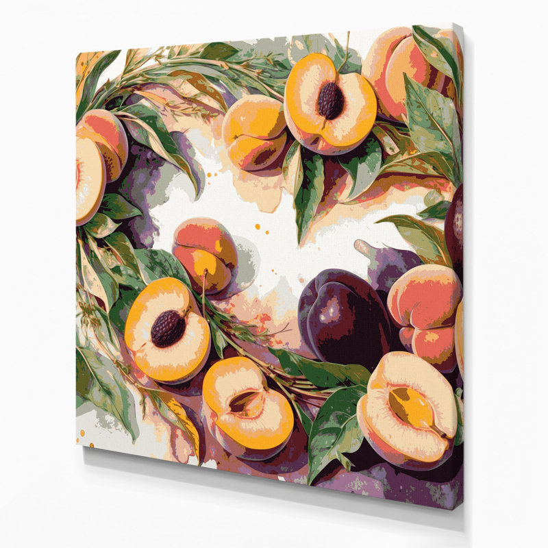 Art mural sur toile beige Fruit Peacotum, H 16 po x l 16 po