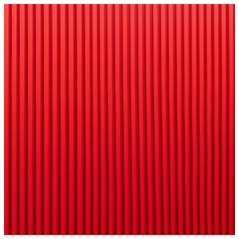 Tapis de bain rouge à rayures verticales, 24in W x 17in L