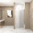 Shower Door, Tempered Glass Shower Door With Aluminum Frame, Explosion Proof Film-125293574