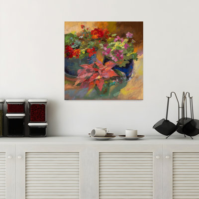Trois Rouges, art géranium contemporain