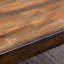 Table de salle à manger style rustique en pin foncé avec pieds en métal, pieds en épingle à cheveux industriels, polyvalente, l 33 po x P 60 po, H 30 po, placage