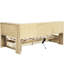 Lit de jour simple en bois avec tiroirs de rangement, ports et agencements efficaces - massif dans deux commodes, prises-1445418346