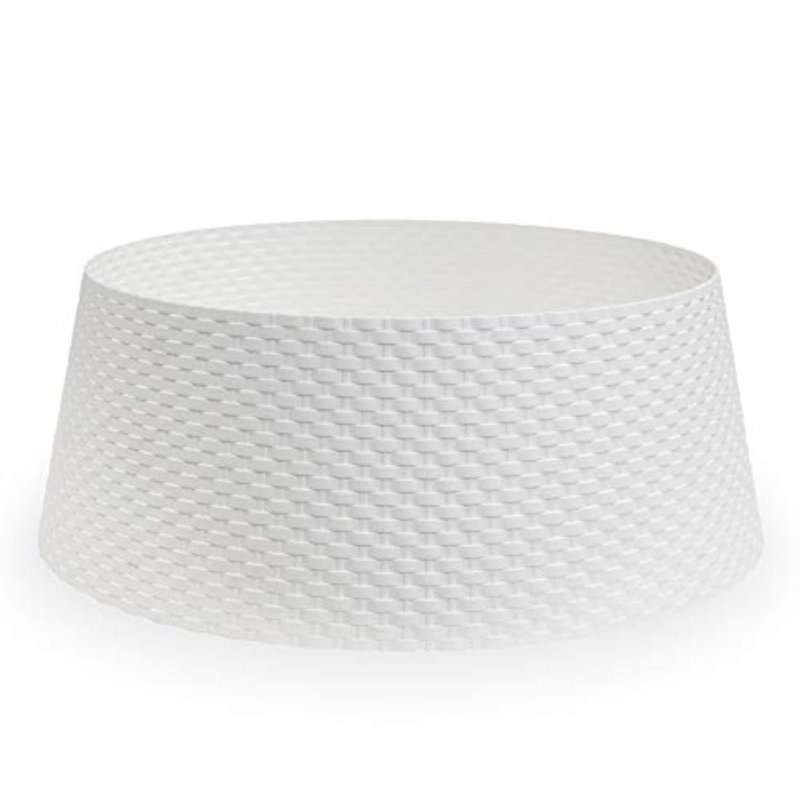 Large White Woven Plastic Christmas Tree Collar