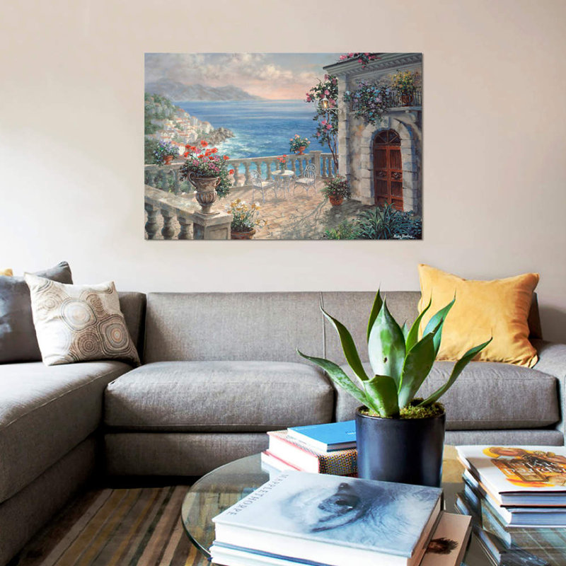 Mediterranean Elegance by Nicky Boehme - Painting on Canvas, Wrapped Canvas, 66.04 cm H x 45.72 cm W x 1.91 cm D