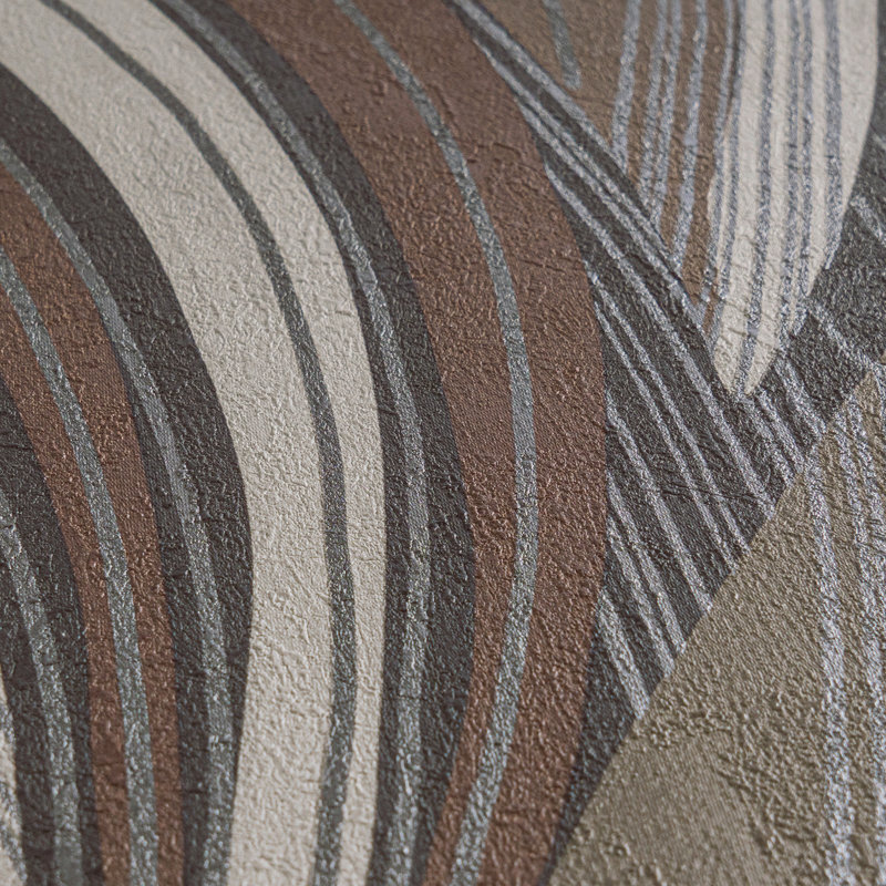 Galerie Horizon Flowing Leaf Wallpaper, Brown