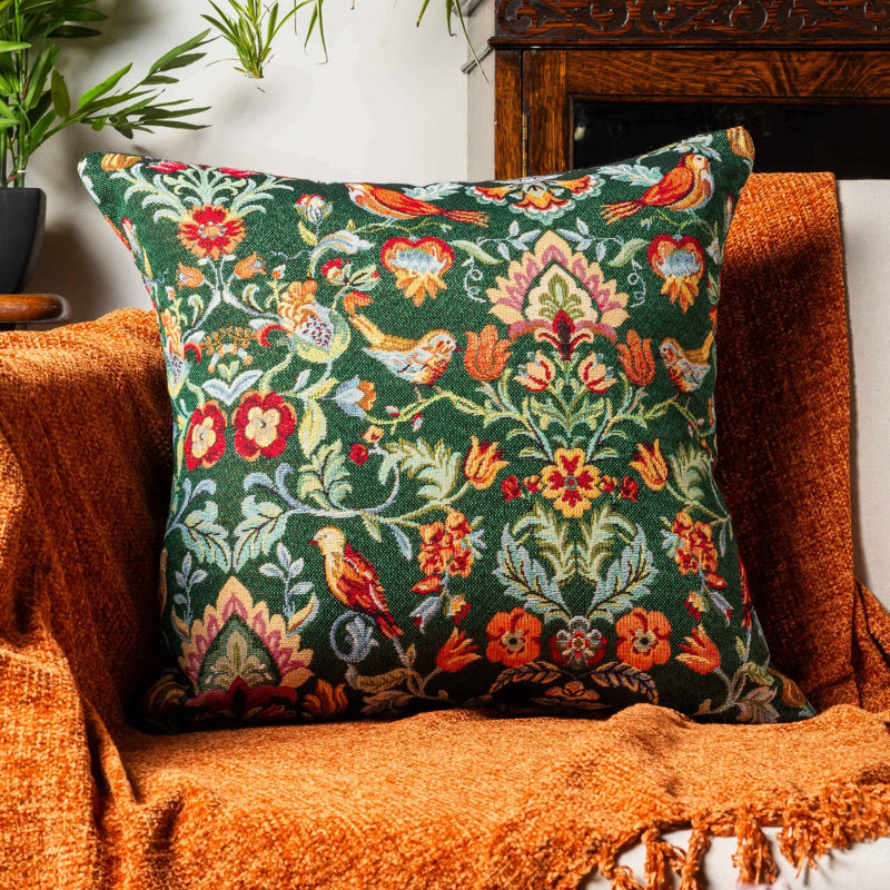 Green Cushion, 43x43cm, Feather filled