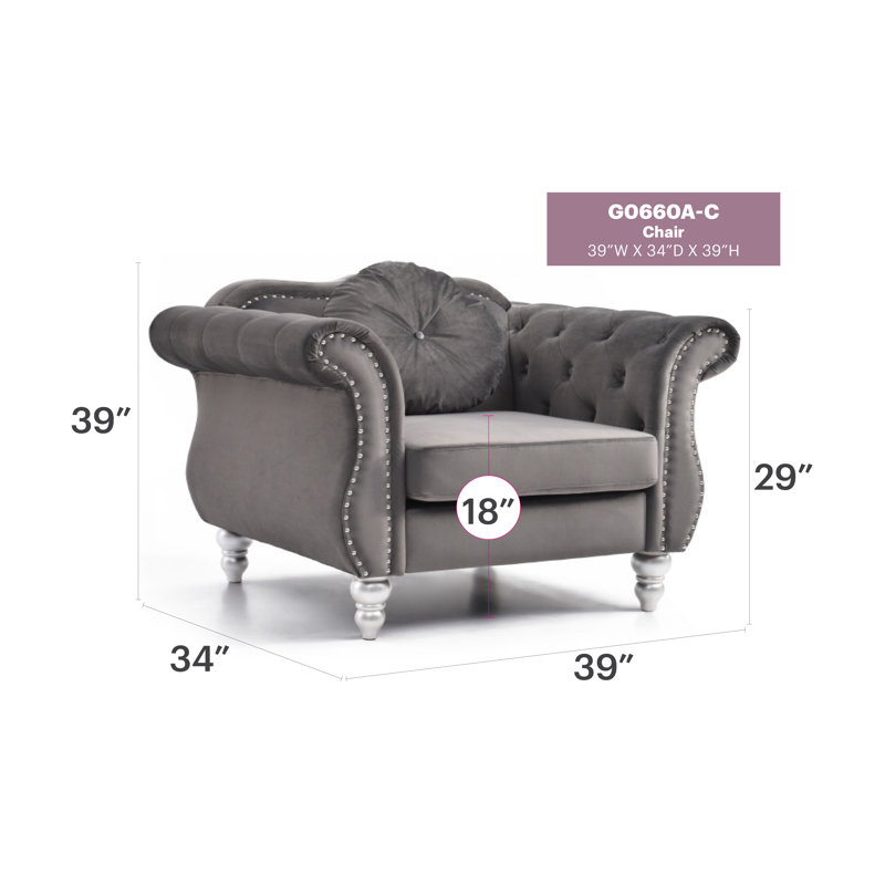 Chaise Glory Furniture Hollywood, Bleu