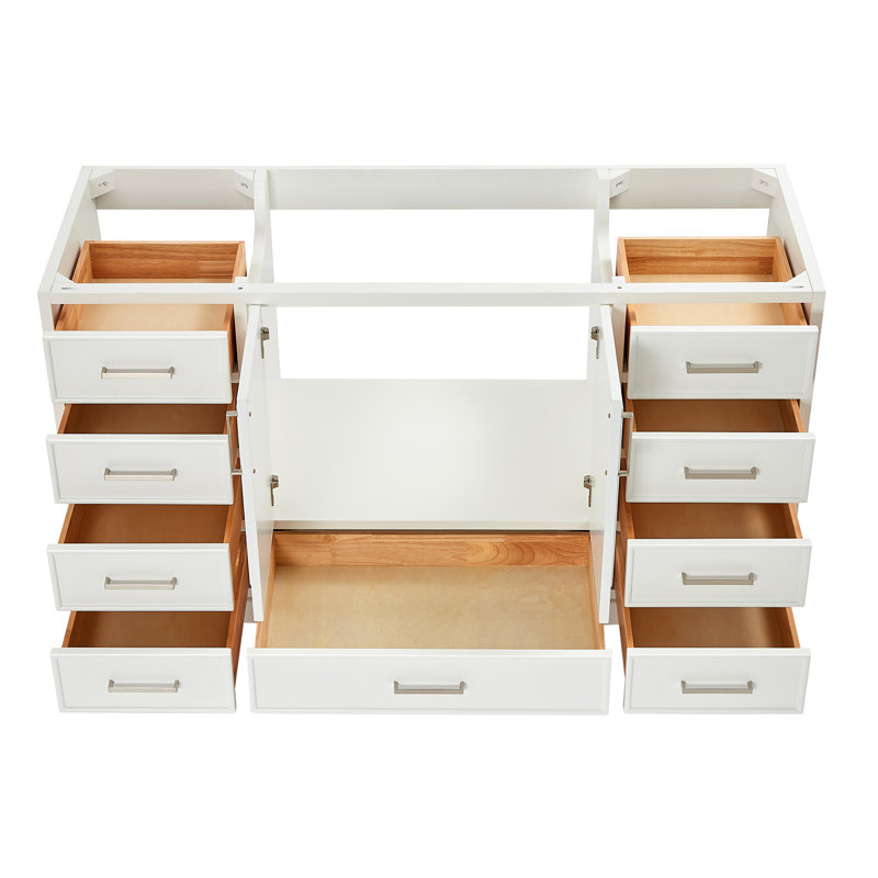 Base de meuble-lavabo simple 60,75 po Peightyn, Blanc