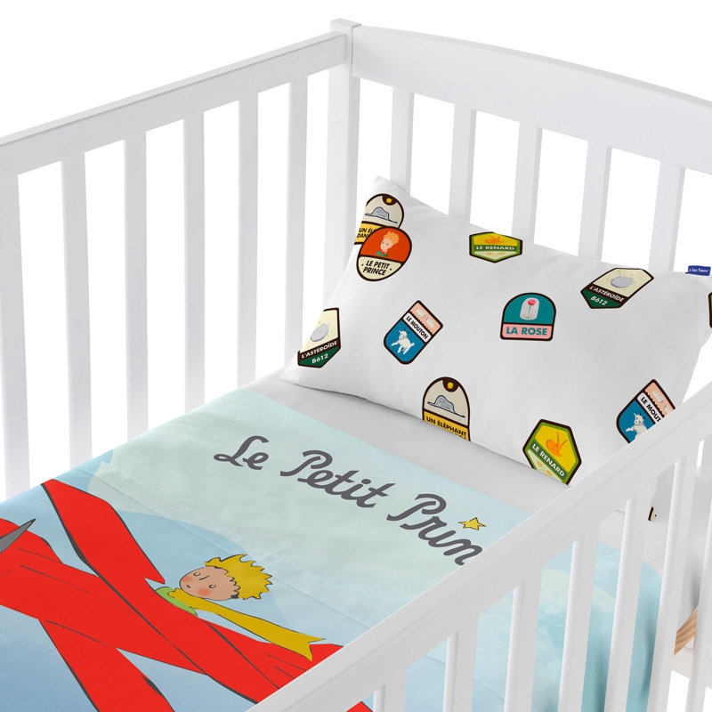 Wheeler No Pattern Cotton Cradle Bedding Set, 100cm W x 130cm L
