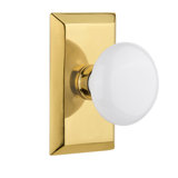 Studio Plate with White Porcelain Door Knob