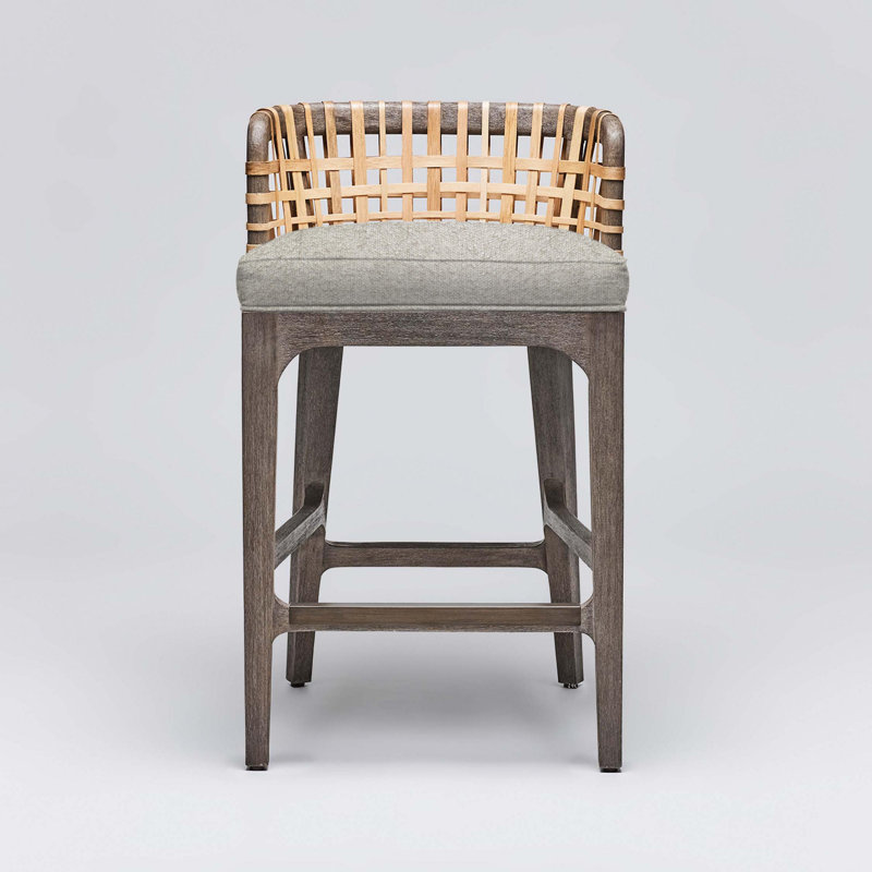 Tabouret de comptoir 26,5 po Palms, Teinte / cadre gris céruse