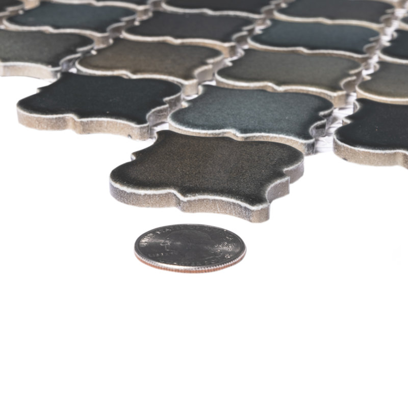 Hudson Penny Round .80" x .80" Porcelain Penny Round Mosaic Wall & Floor Tile, Stormy Night