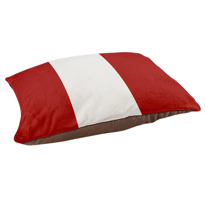 Coussin Golden State, Grand (l 40 po x P 30 po x H 6,5 po), Rouge