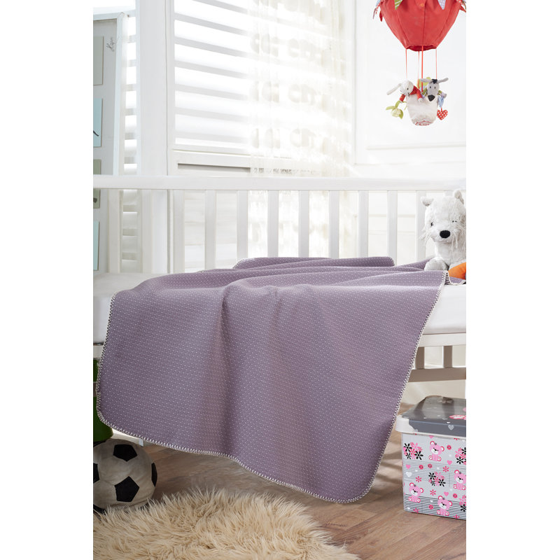 Couverture pour bébé 100% coton Parthena, L 31 po x L 31 po, Mauve