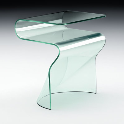 Rockledge 43cm W Glass Bedside Table