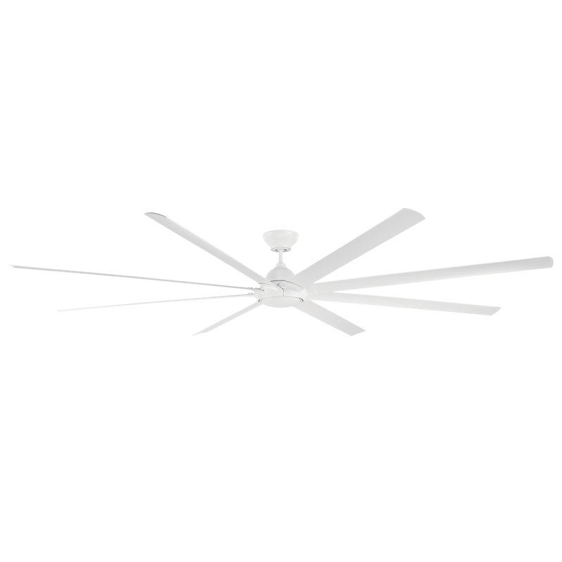 Ventilateur de plafond intelligent intérieur / extérieur à 8 pales avec commande murale et ensemble d'éclairage inclus, fonctionne avec Alexa et l'application iOS ou Android