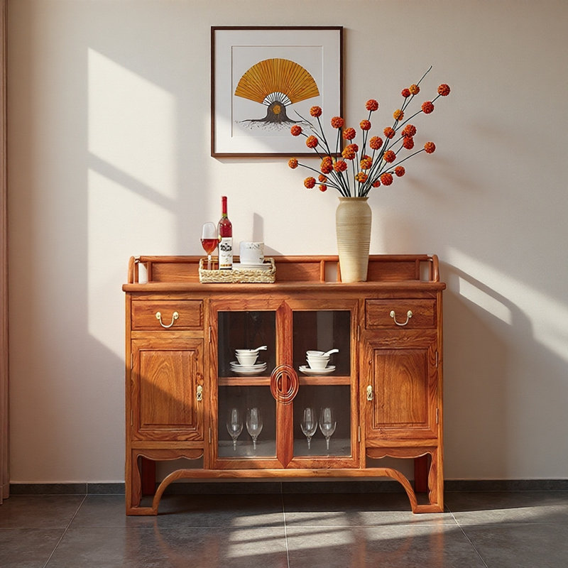 Nouveau cabinet d'appoint multifonctionnel de style chinois, H 35,43 po x l 46,46 po x P 16,93 po