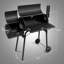 Barbecue au charbon 36,6 po avec fumoir décalé