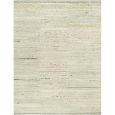 Herat Hand Knotted Wool Area Rug in Ivory