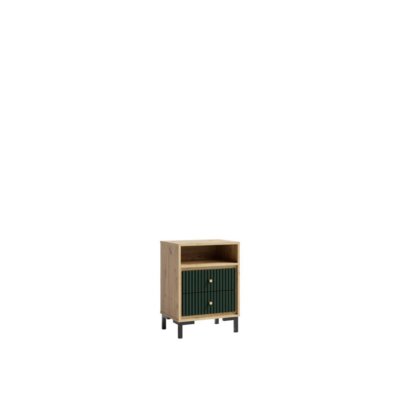 Parii Manufactured Wood Bedside Table, Green