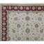 Tapis ivoire et rouge noué à la main de haute qualité
