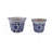 Stoneware Ceramic Planters with Scalloped Edge and Floral Relief Detail, Decorative Handcrafted Garden Accent Containers for Indoor or Outdoor Display, Set of 2