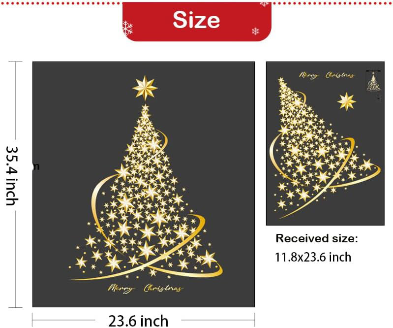 Autocollants statiques pour fenêtre de Noël