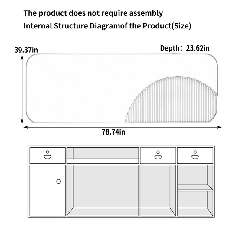 Rectangular Front Desk, Checkout Counter & Computer Desk – Elegant & Functional for Commercial Use, Beige