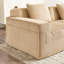 Canapé modulaire en forme de U à 4 places en velours côtelé avec confort en forme de nuage, coussins décoratifs, 2 repose-pieds amovibles et mousse à haute résistance Camel Comfort sans assemblage requis