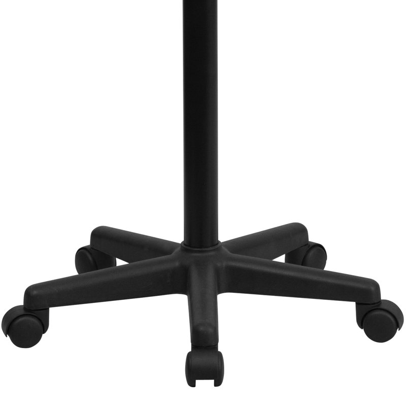 Black Adjustable Height Mobile Laptop Desk with Nylon Base