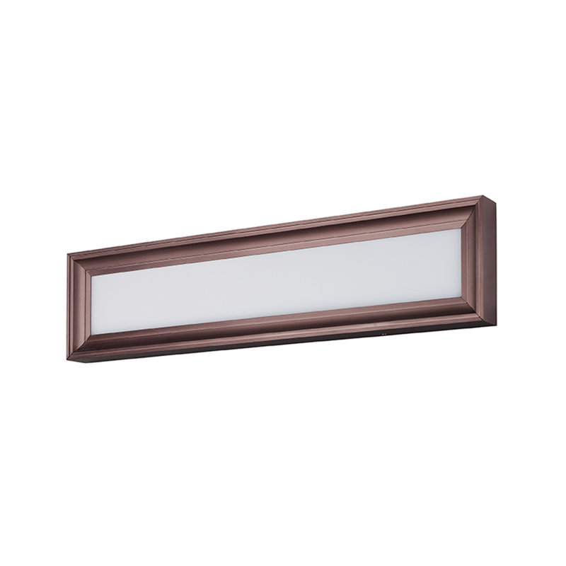 Barre d’éclairage de salle de bain 2 lumières Theon, Bronze anodisé
