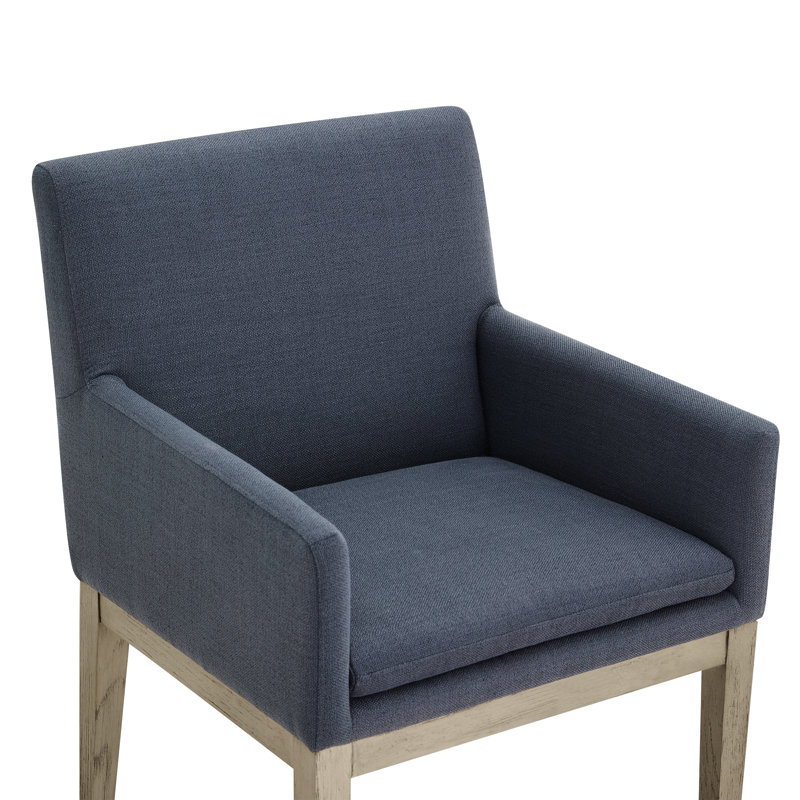 Chaise de salle à manger avec accoudoirs Bethea, Indigo Effie
