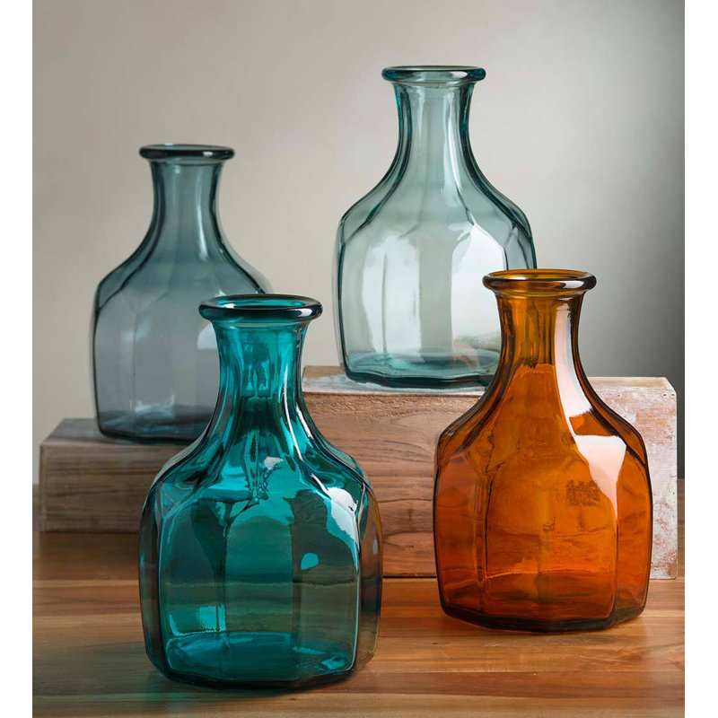 Zaheda Glass Table Vase, Blue