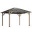Pavillon de jardin extérieur spacieux, pavillon de jardin à toit rigide